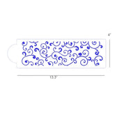 LEAFY SCROLL STENCIL